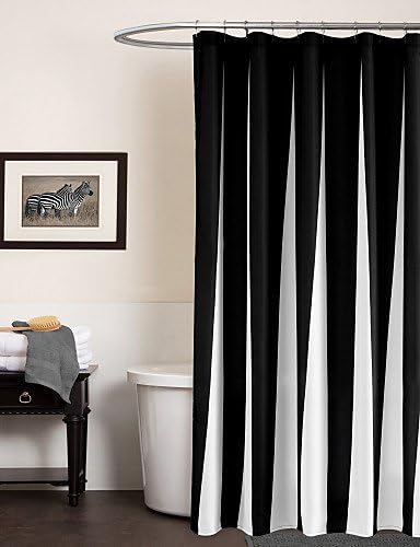Usy Modern Simple Black and White Stripe Rectangle Shower Curtains 71x72inch,71x79inch , w71" x l79"