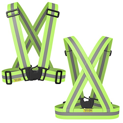 The Tuvizo Reflective Vest provides High Visibility day & night for Running, Cycling, Walking etc. This easily adjustable, lightweight, elastic Reflective Belt Vest/Reflective Running Vest/Cycling Vest/Safety Vest gives a versatile comfortable fit over sports gear or outdoor clothing.