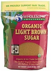 Wholesome Sweeteners Fair Trade Organic Light Brown Sugar, 24-Ounce Pouches (Pack of 6)