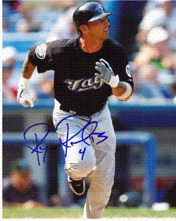 Autographed/Hand Signed 8x10 Photo Ryan Roberts Toronto Blue Jays