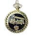 Fire Department Fire Fighter pocket watch. Gold tone case with black background. Classic size pocket watch of 2 inches