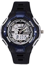 OUANGANC Water-proof Digital-analog Boys Girls Sport Digital Watch with Alarm Stopwatch Chronograph Blue