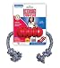 KONG Dental with Rope Dog Toy, Medium, Red