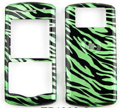 Blackberry Pearl 8100/8110/8120/8130 Transparent Design, Green Zebra Print Hard Case/Cover/Faceplate/Snap On/Housing/Protector