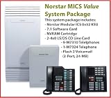 Nortel Norstar Mics Phone System W/9 Black M7310 Phones 1-m7324 By Nortel 7.1 Software