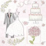 Sweet Romance Beverage Napkins (16 count)