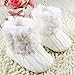 Weixinbuy Baby Girls Knit Soft Fur Winter Warm Snow Boots Crib Shoes