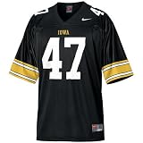 Nike Iowa Hawkeyes #47 Black Replica Football Jersey