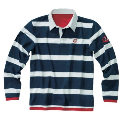 Unlimited Rugbyshirt Männer, braun/weiß/orange