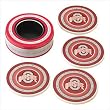 Ohio State University Collegiate Coasters With Tin Ohio State University Collegiate Coasters With Tin