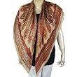 Fashion Scarves for Women Printed Crepe Silk Square 44 x 44 inches