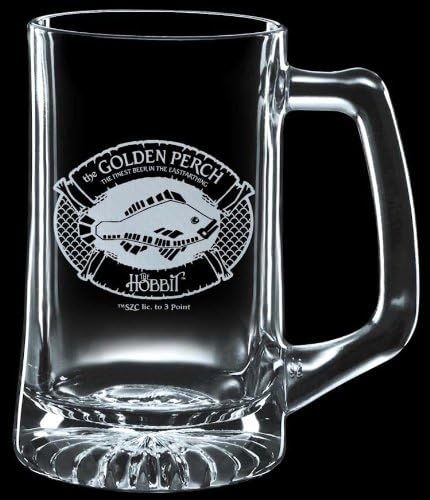 Hobbit The Golden Perch Etched Glass Stein