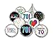 Happy 70th Birthday Sticker Decorations for Hershey Kisses (Set of 324)