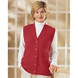 National Textured Vest, Red, Medium