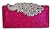 Chicastic Mesh Rhinestone Peacock Hard Box Wedding Cocktail Clutch Purse