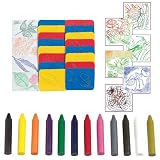 Set of 44 Rubbing Plates & 12 Chubby Rubbing Crayons