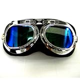 Motorcycle Scooter Mopeds Pilot Style Goggles , Tinted Lens