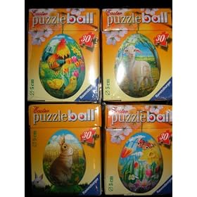 Ravensburger - Puzzle Ball 30 pi�ces - Oeuf de P�ques : Lapin dans le bl�