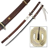 Yomi GZ Katana Sword w/ Carved Wooden Handle - Anime Replica