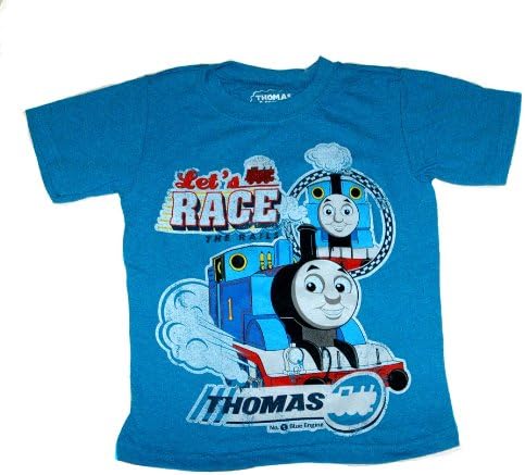 Thomas & Friends - Let's Race the Rails Tee for Toddlers - Size 4T - Blue