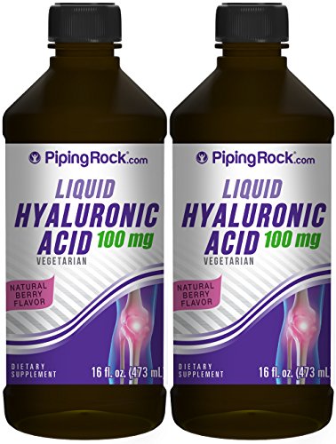 Hyaluronic Acid Liquid 100 mg 2 Bottles x 16 fl oz Natural Berry Flavor