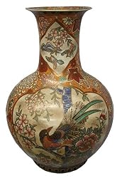 Hand painted Chinese porcelain vase - 24"H, Pheasant bird design