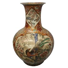 Hand painted Chinese porcelain vase - 24H, Pheasant bird design