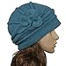 Dahlia Women's Elegant Flower Wool Cloche Bucket Slouch Hat