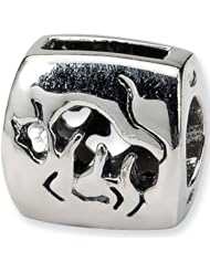 Reflection Beads Silver Taurus Zodiac Bead