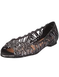 Buffalo London 210-3460-1 METAL SPOT IMI SUEDE SILVER 116676 Damen Ballerinas