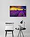Nuolan Art Framed Canvas Print Wall Art -PURPLE LAVENDER MORNING- Modern Landscape Picture- Oil Painting Canvas Print for Wall Decorations-CND-P1L4060-005