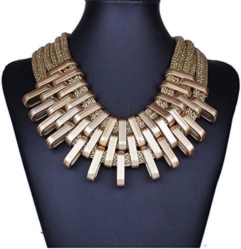 Bs1981 Luxury Charm Chunky Chain Gold Silver Plated Statement Choker Necklaces Bijoux Jewelry Gold