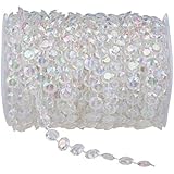 Generic 99 ft Clear Crystal Like Beads by the roll - Wedding Decorations