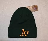 Oakland Athletics A's Green Beanie Hat - MLB Cuffed Winter Knit Cap