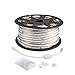 LE® 110-120 V AC 164ft Flexible LED Strip Lights, 3000K Warm White, 3000 Units 5050 SMD LEDs, 720lm/m, Waterproof IP65, Accessories Included, LED Rope Lights, LED Tape, Pack of 164ft/50m