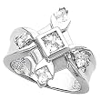 14K White Gold Diamond Ring - 1.10 Ct.