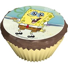 Dekoback 12 essbare Muffinaufleger Spongebob, 1er Pack (1 x 5 g)
