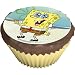Dekoback 12 essbare Muffinaufleger Spongebob, 1er Pack (1 x 5 g)