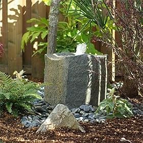 Outdoor Pond-Less Water Fountain w/ 2' x 2' Artificial Stone Bird-Bath Style Bowl
