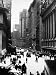 Pedestrians and Traffic on Wall Street in Front of the New York Stock Exchange Photographic Poster Print, 24x32