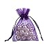 Ling's moment 3x4 Inch Sheer Organza Gift Candy Bags (100, Purple)