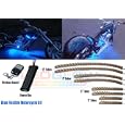 8pc Blue LED Flexible Motorcycle Light Kit