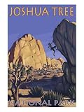 Joshua Tree National Park, California, Boulder Climber Premium Poster Print, 24x32