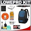 Lowepro Fastpack 250 Backpack Digital SLR Camera Case (Arctic Blue) + Accessory Kit for Canon Rebel T3, T3i, T1i, T2i, EOS 60D, 5D, 7D, Nikon D3000, D3100, D5000, D5100, D7000, D300s, Olympus Evolt E-5, E-30, E-620 & Sony Alpha A560, A580, A33, A35, A55