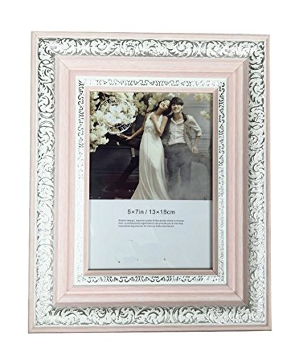 Lilian PC Polymer Environmental Exquisite Desktop Picture Frames, Pink, 5"x7"