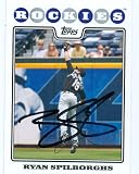 Ryan Spilborghs Autographed/Hand Signed MLB Baseball Card (Colorado Rockies) 2008 Topps #607