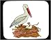 Decorated Mouse Pad with hatching, crane, egg, nest, bird