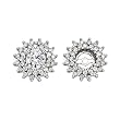 14K White Gold 1/2 ct. Diamond Earring Jackets