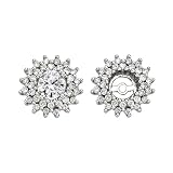 14K White Gold 1/2 ct. Diamond Earring Jackets