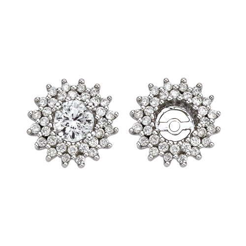 Buy 14K White Gold 1/2 ct. Diamond Earring Jackets